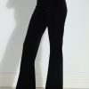 Clothing Veronica M Pants | Black Velvet Palazzo Leg Pants-Best Seller