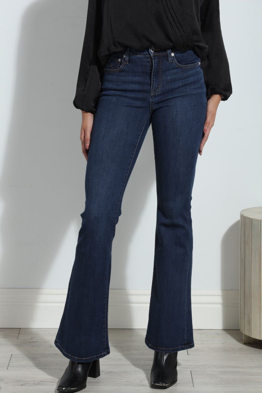 Clothing Veronica M Denim Shop | Unpublished Janet Flare Jeans -Dark Denim