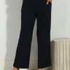 Clothing Veronica M Pants | Navy Airflow Woven Slacks