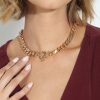 Accessories Veronica M | Chunky Gold Toggle Necklace