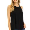 Clothing Veronica M Longer Length Tops | Black Stretch Swing Tank-Best Seller