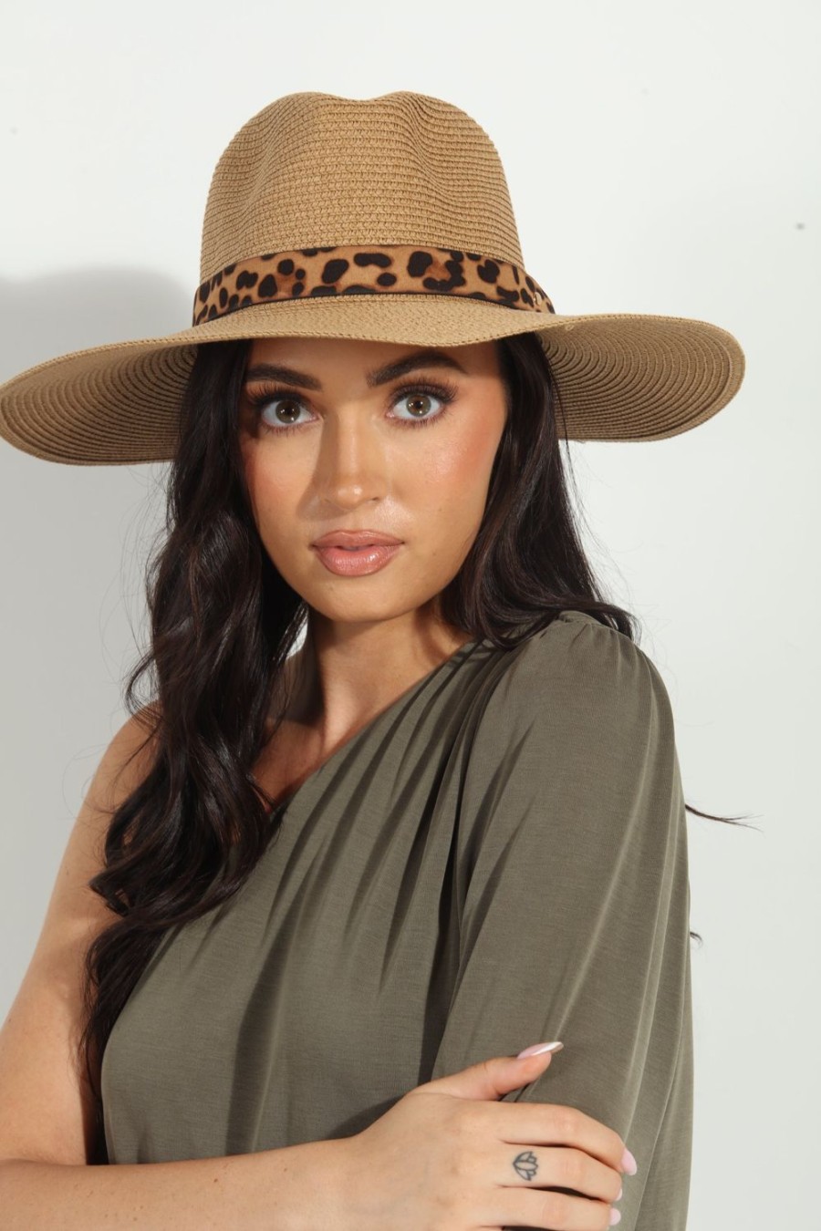 Vacation Veronica M | Panama Leopard Hat