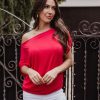 Clothing Veronica M Cupro Tops | Light Red Cupro Ots Top