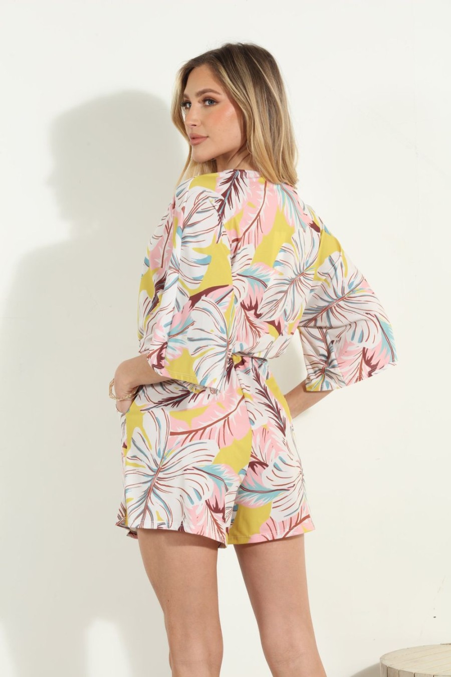 Vacation Veronica M | Tricia Stretch Kimono Romper