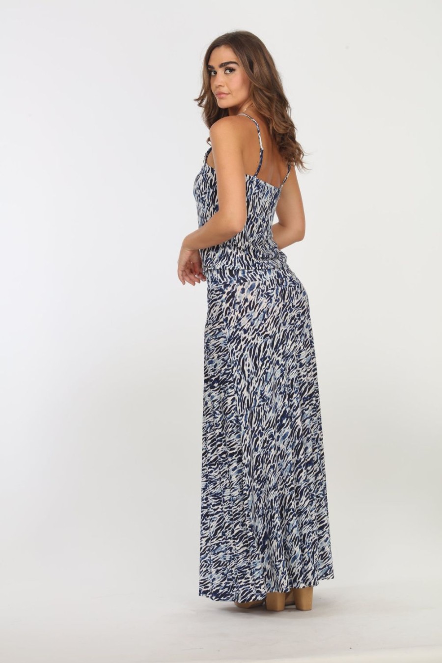 Clothing Veronica M Maxi Dresses | Livia Stretch Drop Waist Maxi Dress