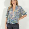 Vacation Veronica M | Rainey Split Neck Blouse