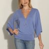 Clothing Veronica M Cupro Tops | Peri Cupro Stretch Banded Kimono Top-Best Seller