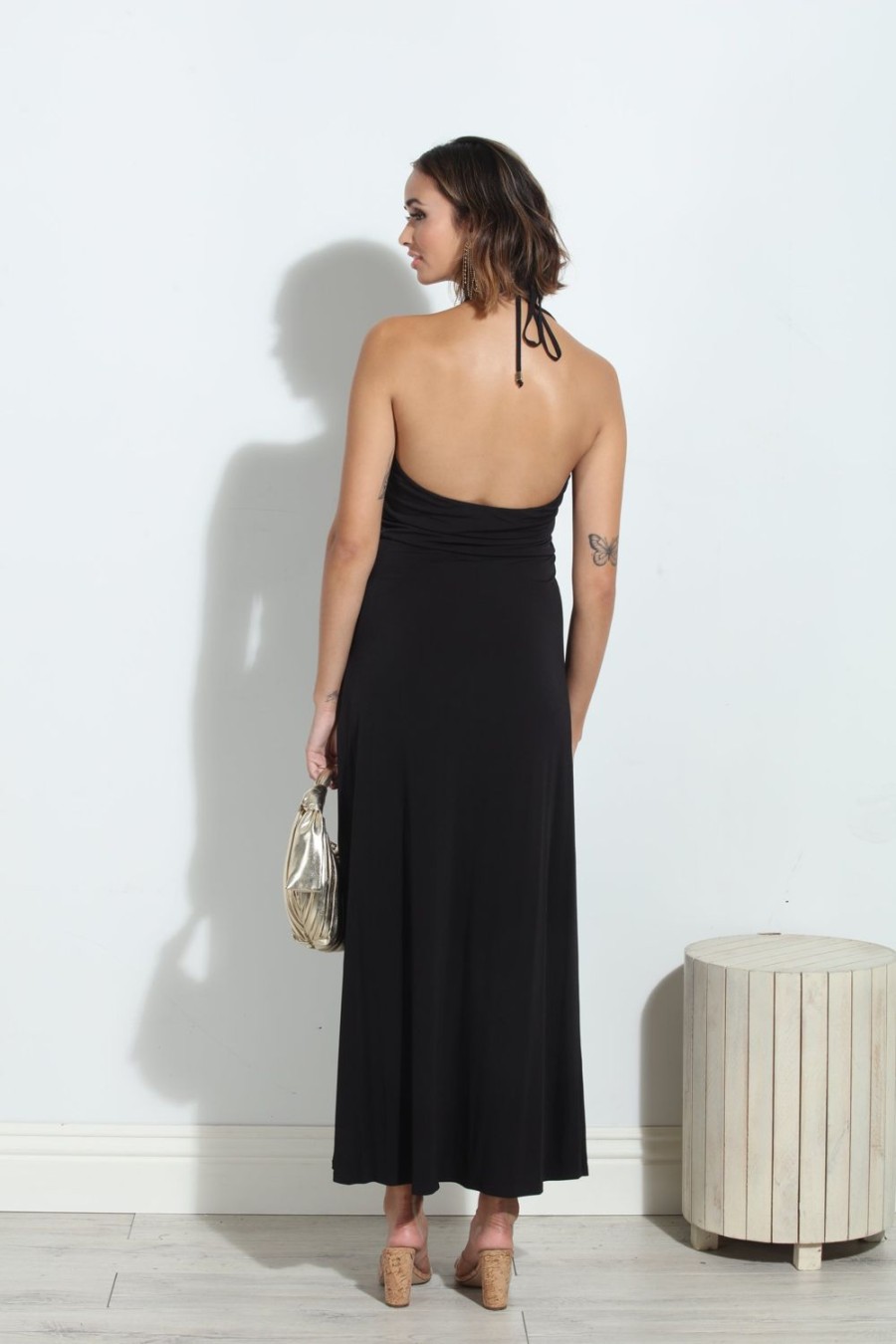 Clothing Veronica M Maxi Dresses | Black Keyhole Maxi Dress- Best Seller