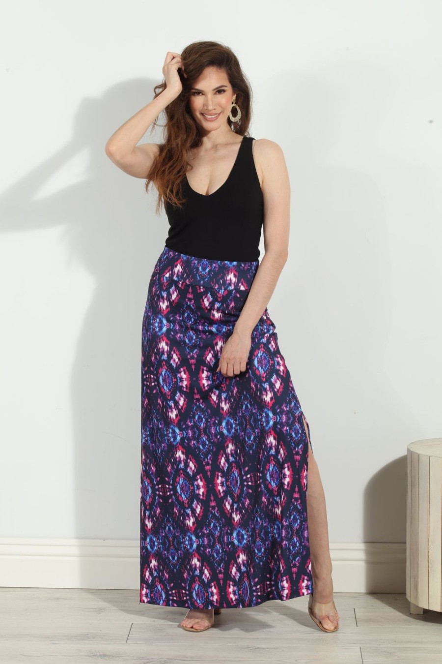 Clothing Veronica M Skirts | Rosario Stretch Maxi Skirt