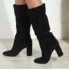 Accessories Veronica M | Krafty Suede Booties - Black -Best Seller