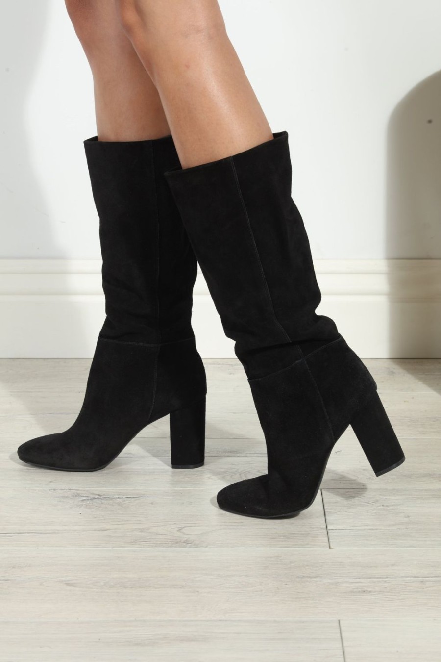 Accessories Veronica M | Krafty Suede Booties - Black -Best Seller