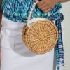 Accessories Veronica M | Basket Purse With Pearl Handle