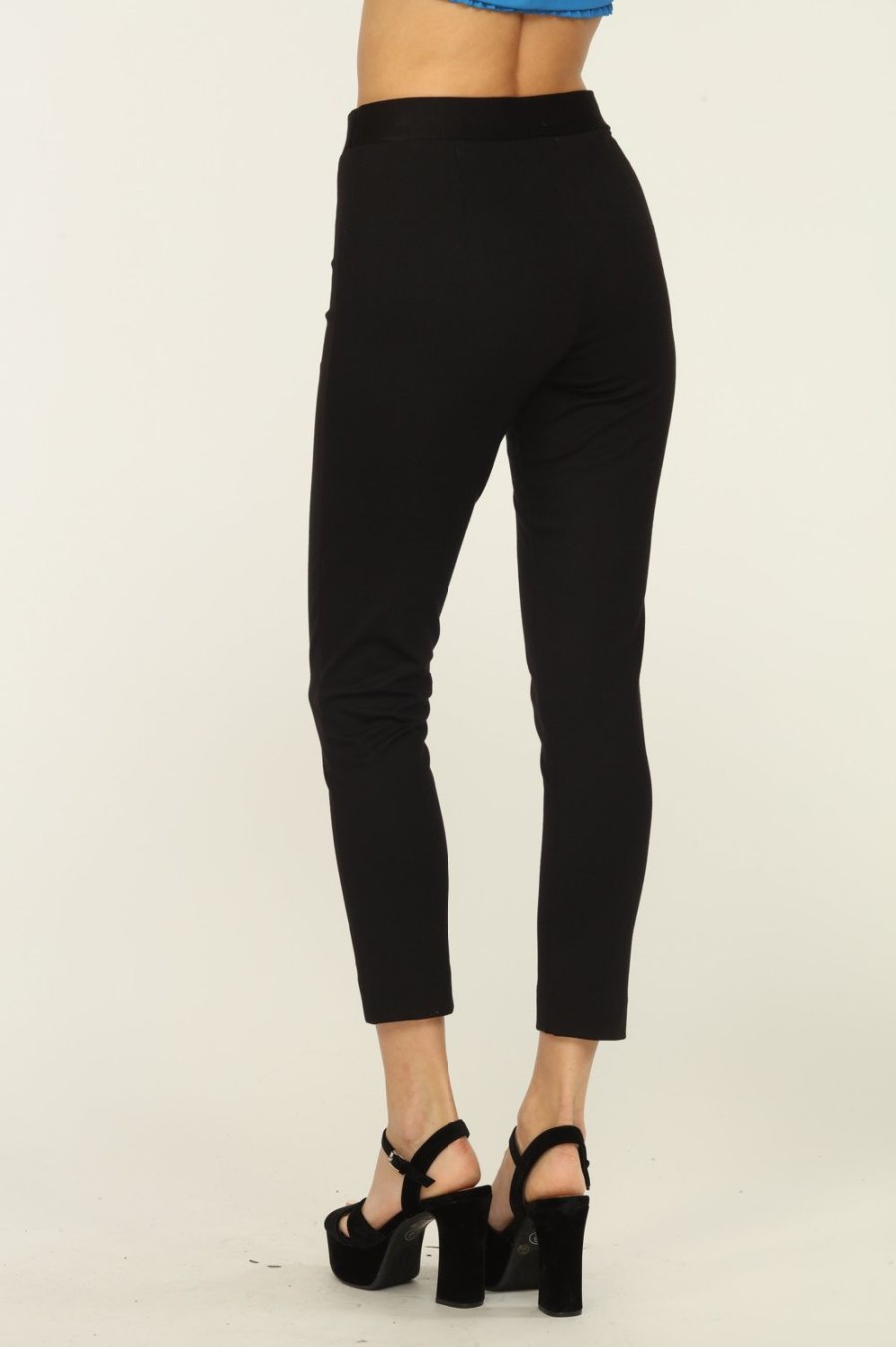 Clothing Veronica M Pants | Black Ponti Stretch Legging Pant