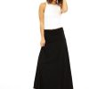 Clothing Veronica M Skirts | Classic Black Stretch Maxi Skirt