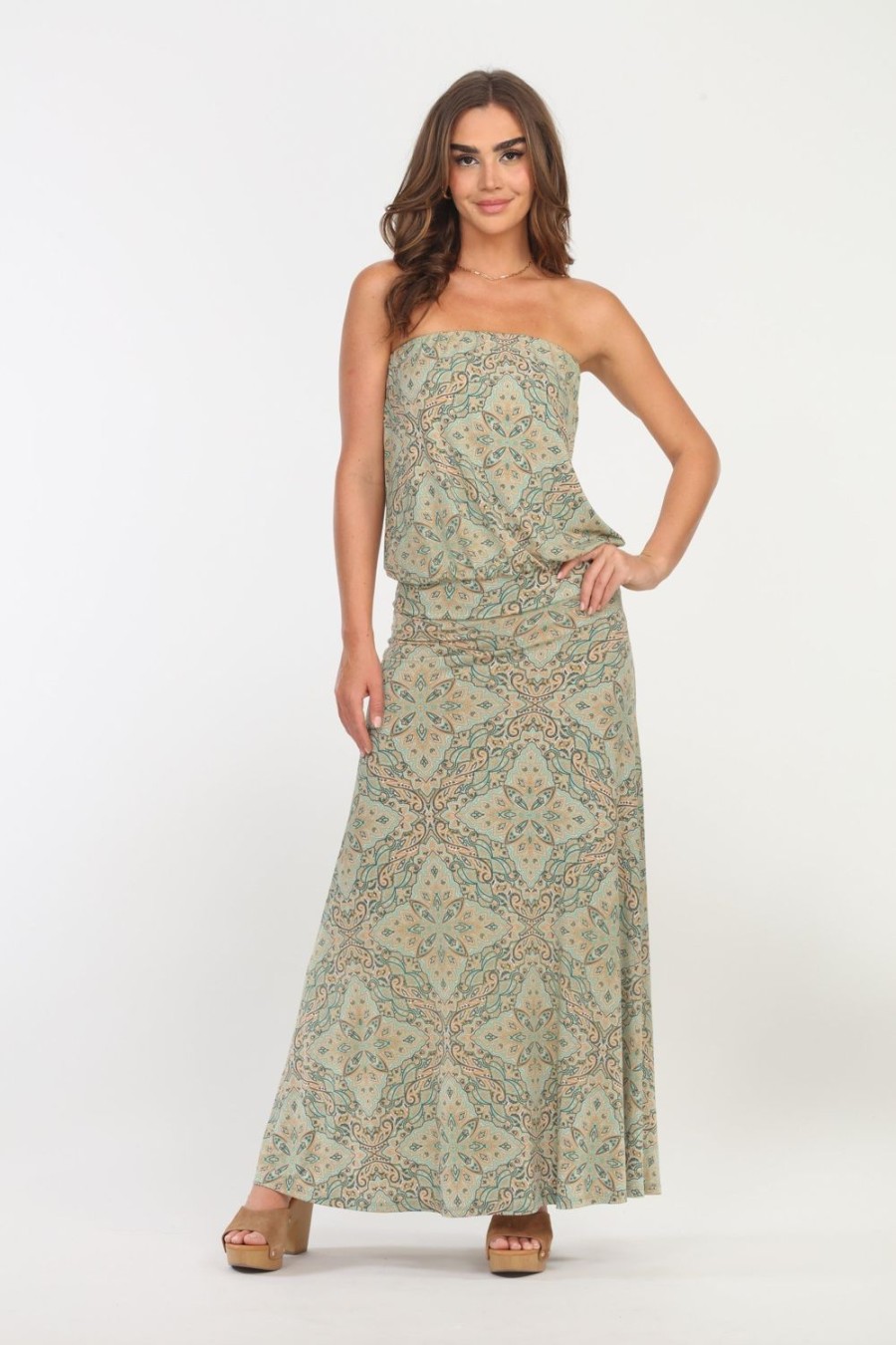 Clothing Veronica M Maxi Dresses | Neema Strapless Maxi Dress