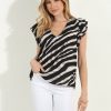 Vacation Veronica M | Fletcher V-Neck Ruffle Blouse