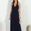 Clothing Veronica M Maxi Dresses | Navy Wrap Maxi Dress