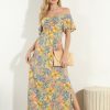 Clothing Veronica M Maxi Dresses | Maui Stretch Off The Shoulder Maxi Dress