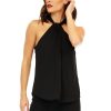 Vacation Veronica M | Onyx Knotted Halter Blouse