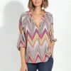 Vacation Veronica M | Luxe Split-Neck Blouse