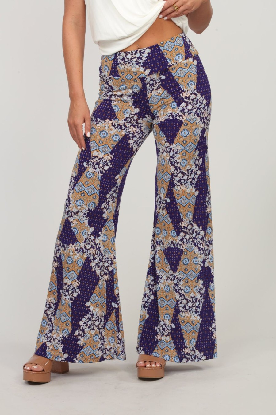 Vacation Veronica M | Dixon Paisley Stretch Flare Leg Pants-Best Seller