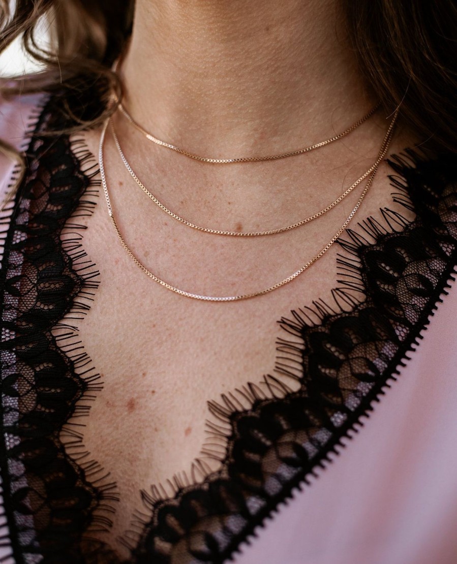 Accessories Veronica M | Dahlia Delicate Gold 3-Layer Necklace