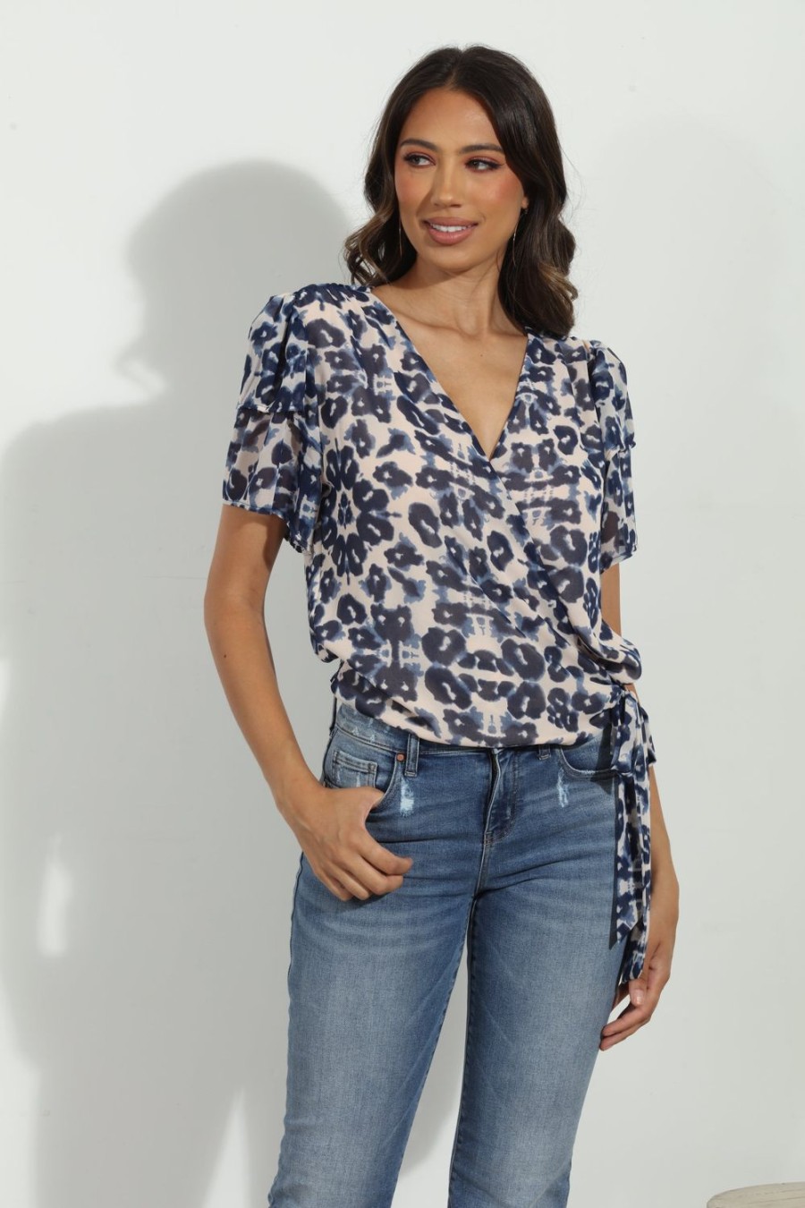 Vacation Veronica M | Elmore Short Sleeve Wrap Blouse