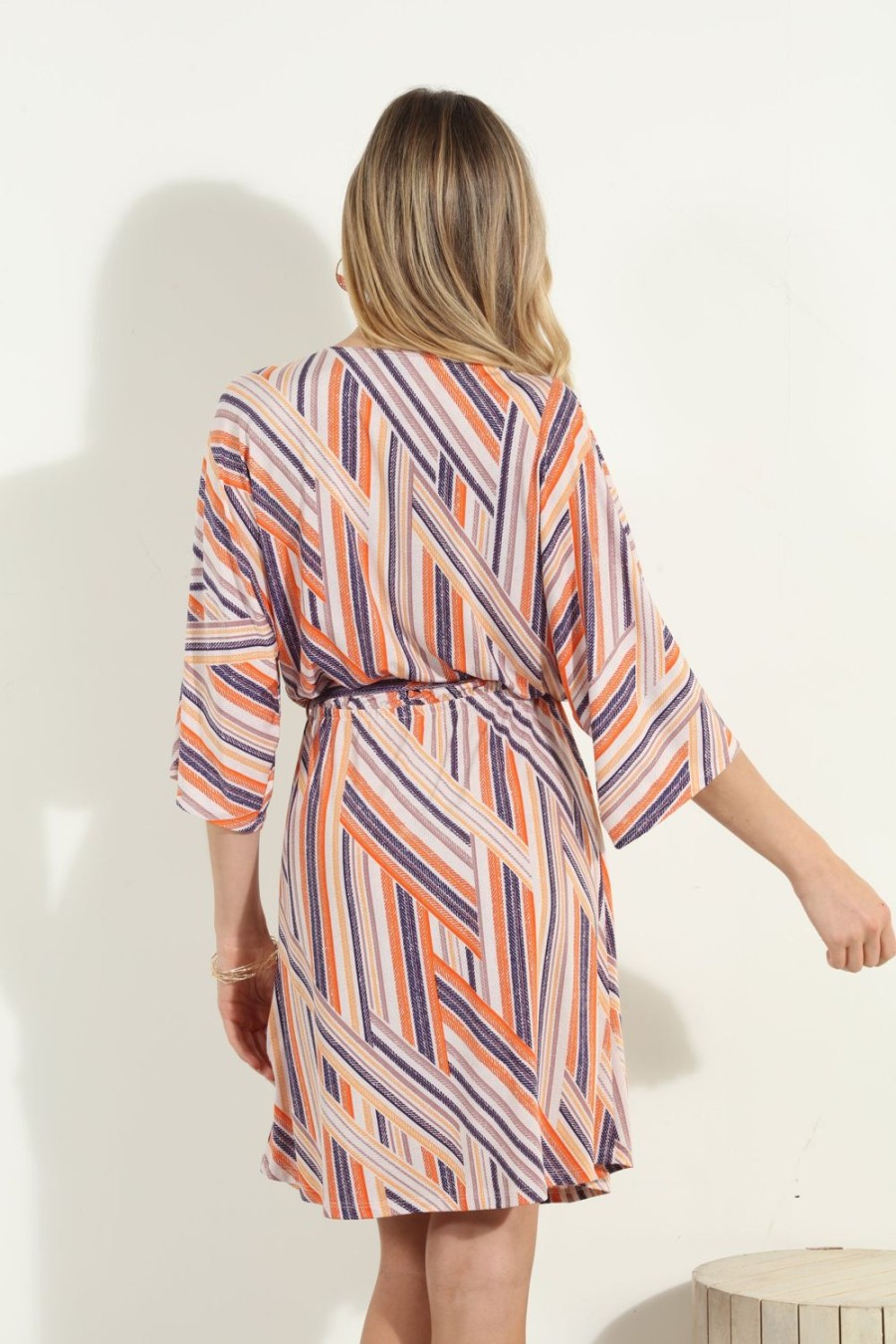 Vacation Veronica M | Carmel Stretch Kimono Sleeve Dress