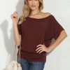 Clothing Veronica M Cupro Tops | Cocoa Cupro Ots Top