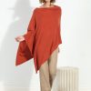 Clothing Veronica M Ponchos | Rust Throw-On Poncho-Best Seller