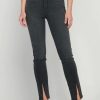 Clothing Veronica M Denim Shop | Taylor High Rise Skinny Jean With Front Slit- Black