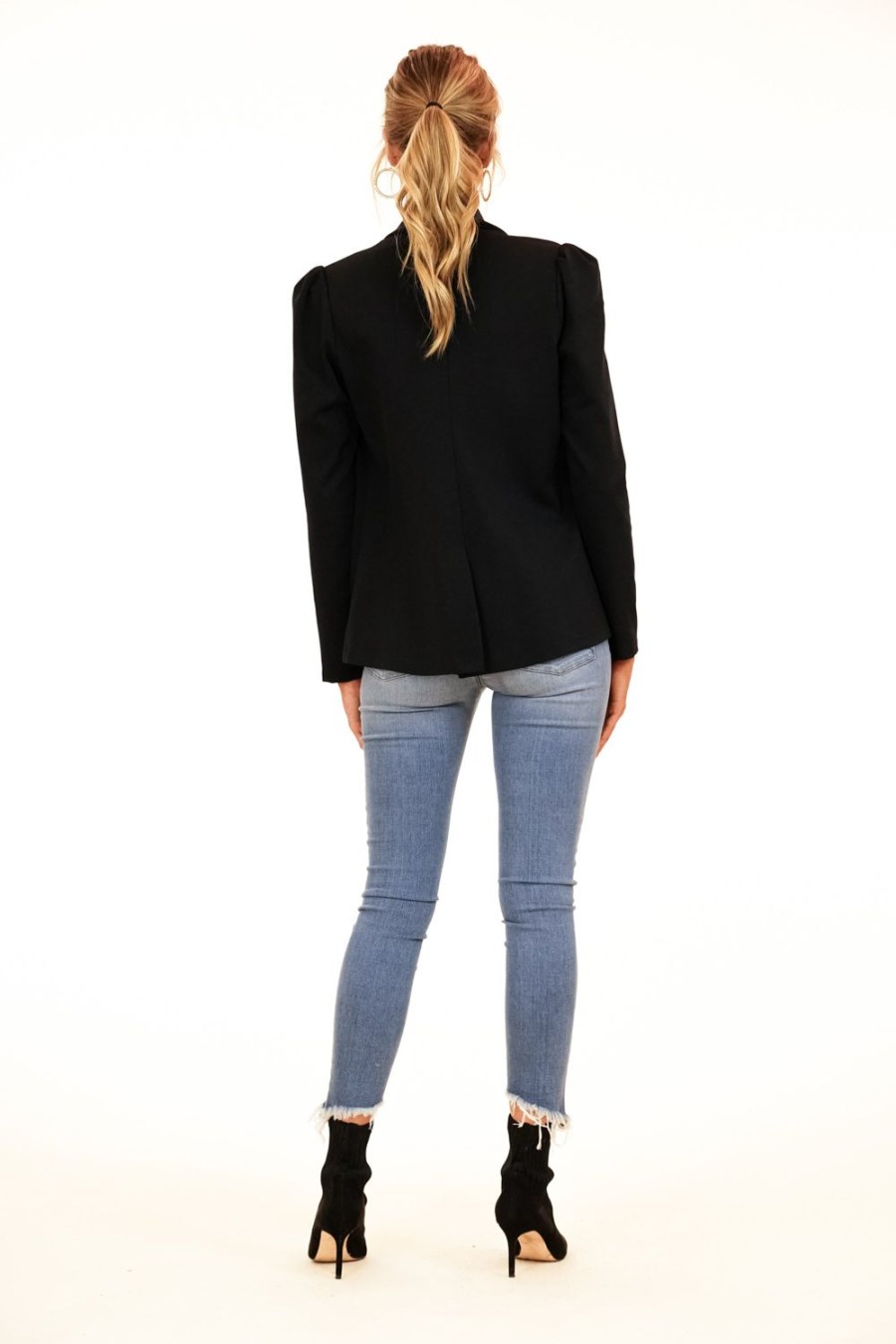 Clothing Veronica M Jackets + Blazers | Black Ponti Blazer