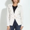 Clothing Veronica M Jackets + Blazers | Antique White Button Ponti Blazer