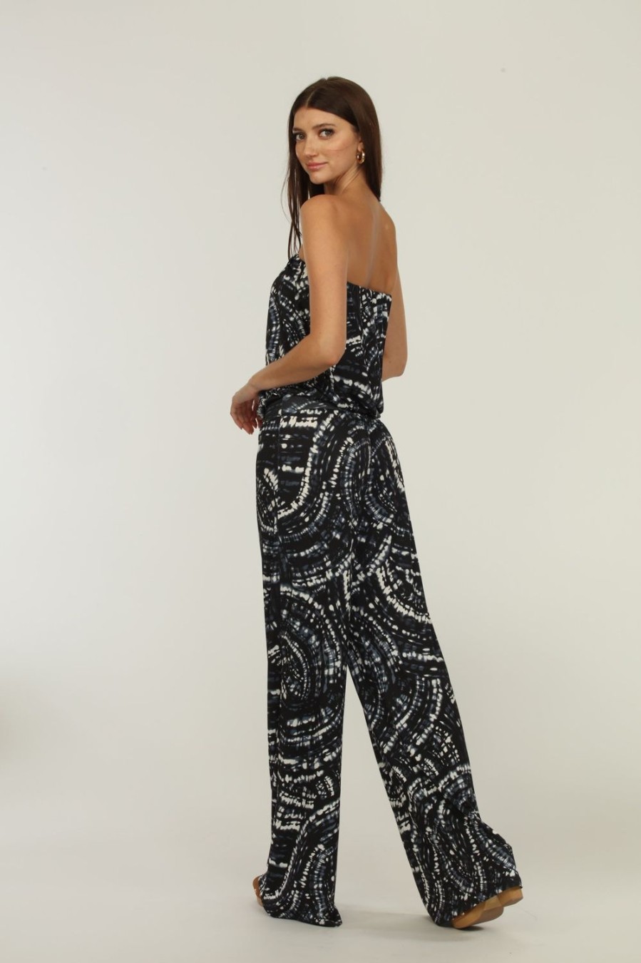 Vacation Veronica M | Myla Stretch Strapless Drop Waist Jumpsuit