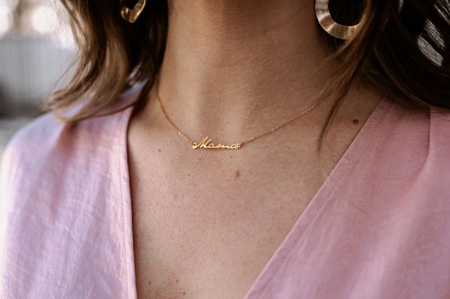 Accessories Veronica M | Mama Necklace - 18K Gold Plated