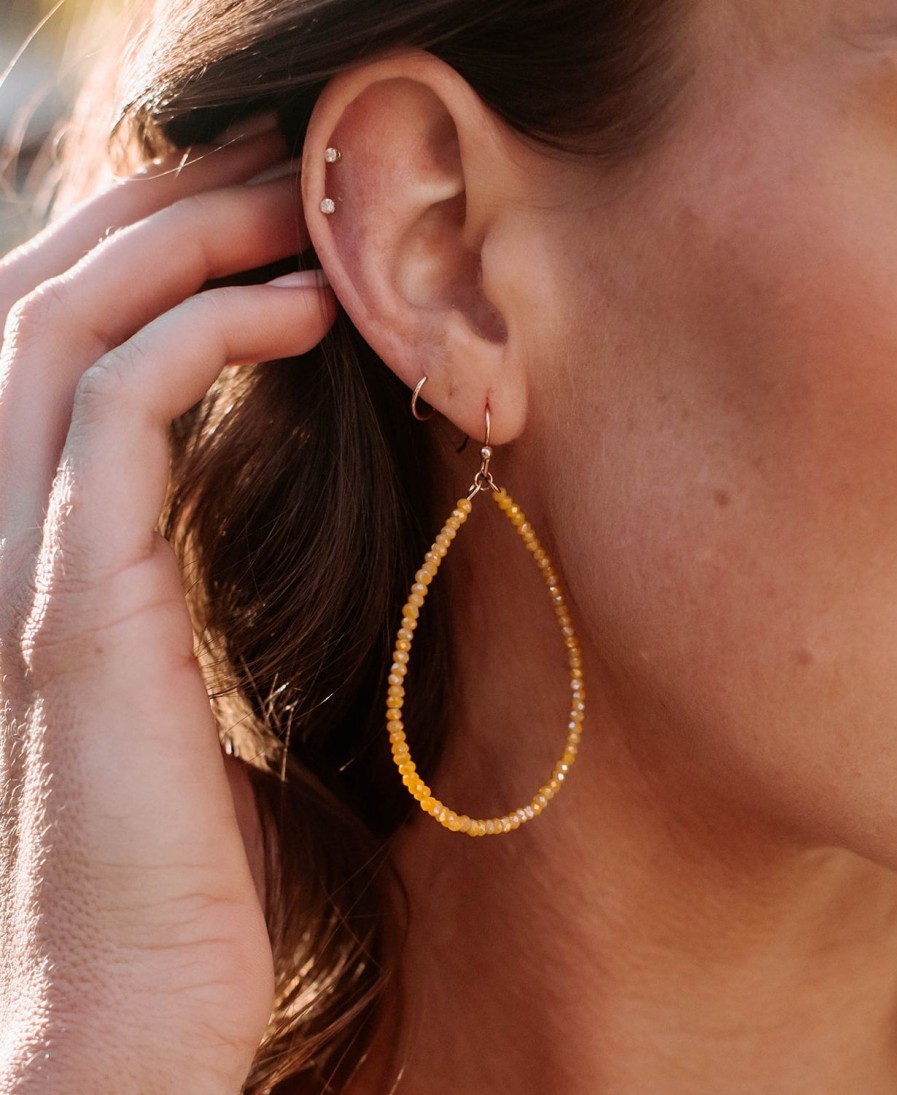 Accessories Veronica M | Yari Yellow Teardrop Earrings