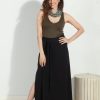 Clothing Veronica M Skirts | Black Tie Stretch Maxi Skirt