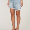 Clothing Veronica M Denim Shop | Peyton Uneven Hem Denim Skirt