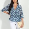 Vacation Veronica M | Odelle Split Neck Blouse