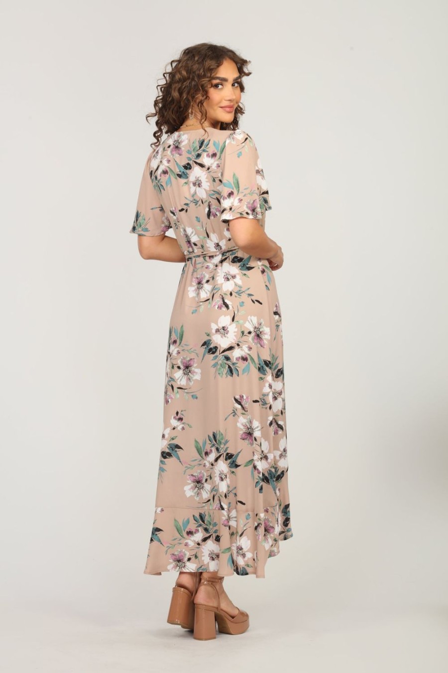 Clothing Veronica M Wrap Dress | Linda Floral Woven Wrap Dress-