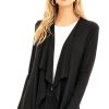 Clothing Veronica M Jackets + Blazers | Black Soft Ponti Drape Blazer