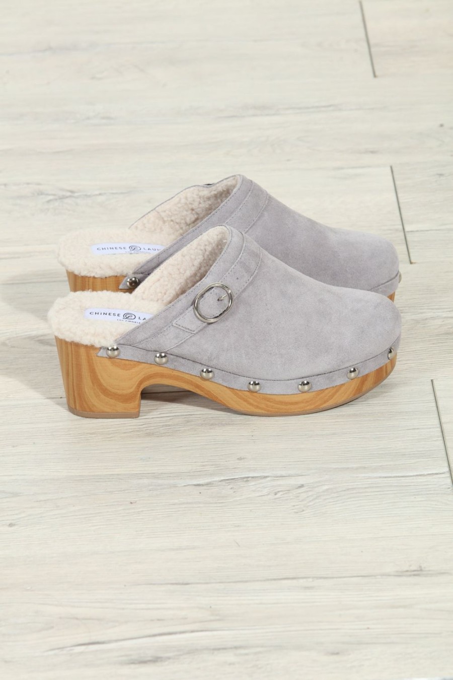 Accessories Veronica M | Chinese Laundry- Carlie Suede Clog- Grey