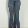 Vacation Veronica M | Happi Front Slit Flare Jeans - Medium Dark