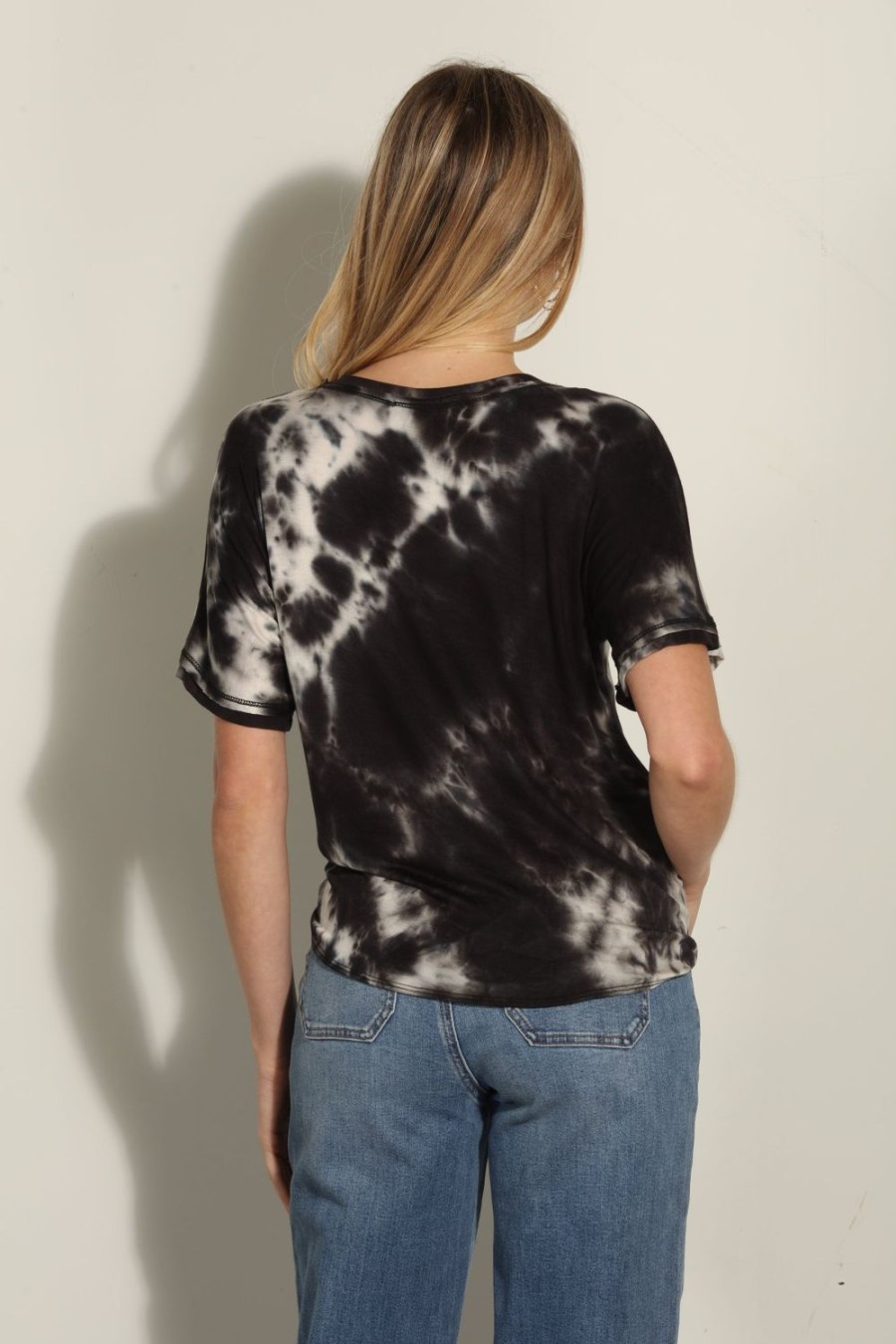 Vacation Veronica M | Storm Tie-Dye Tee With Front Tie