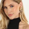 Accessories Veronica M | Flower & Heart Statement Earrings