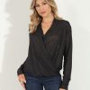 Clothing Veronica M Surplice Tops | Kiki Rib Draped Surplice Top - Best Seller