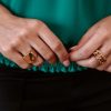 Accessories Veronica M | Sahira Chunky Square Ring - 18K Gold Plated