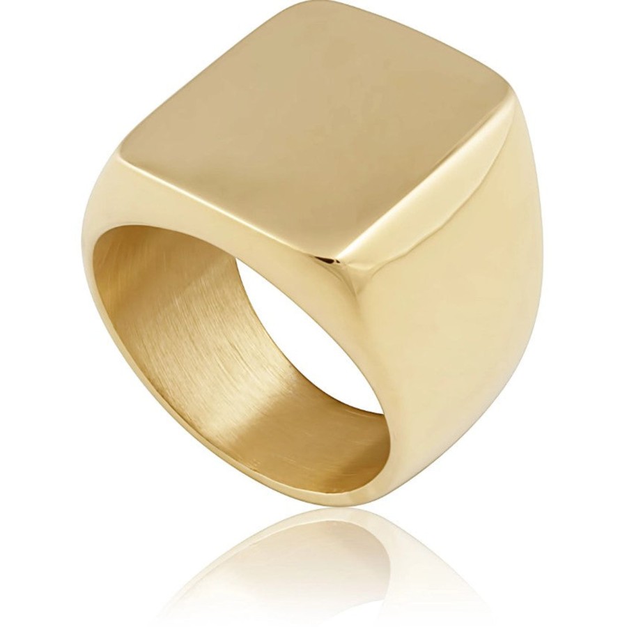 Accessories Veronica M | Sahira Chunky Square Ring - 18K Gold Plated