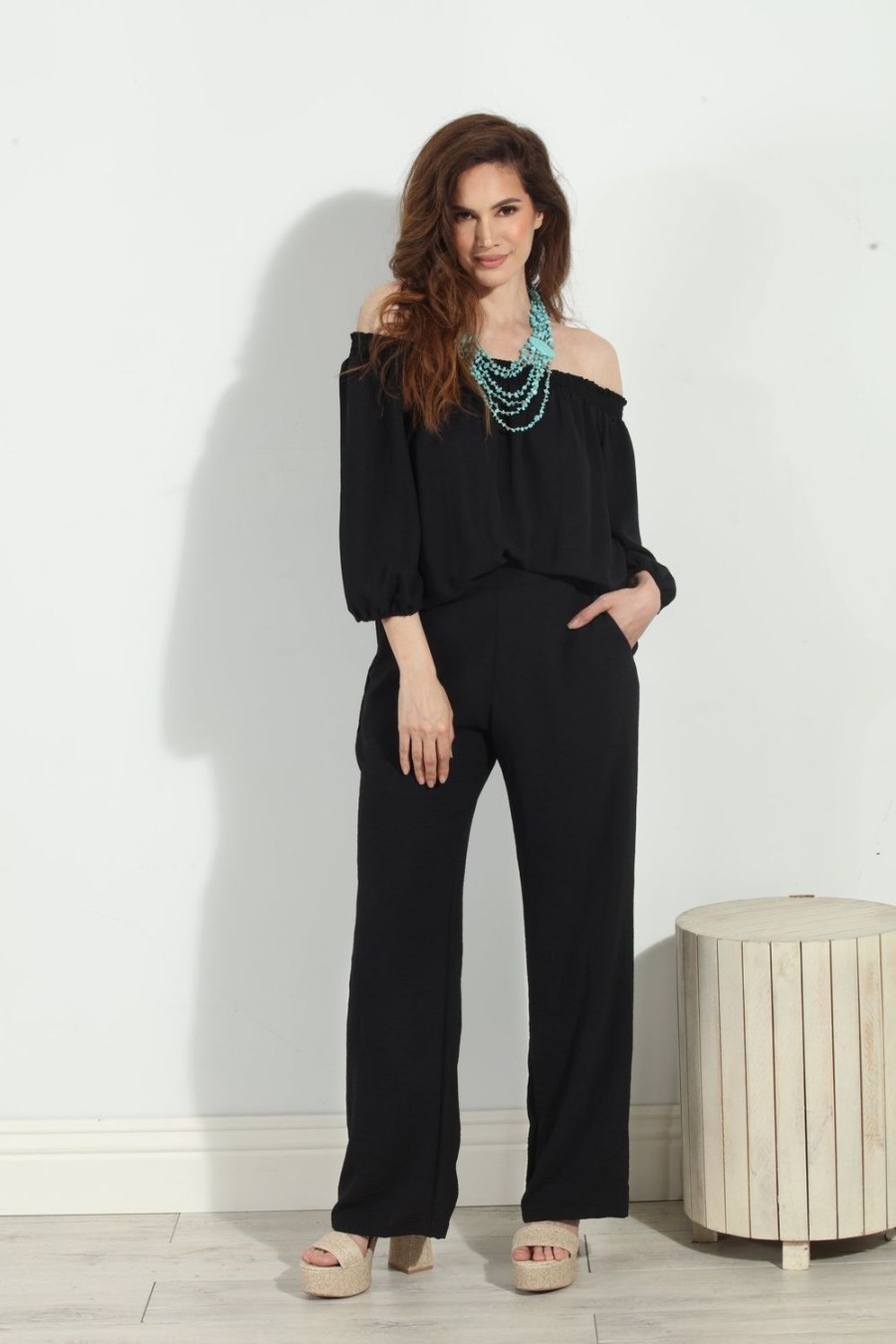 Clothing Veronica M Pants | Black Airflow Woven Pant