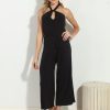 Clothing Veronica M | Adjustable Halter Culotte Jumpsuit